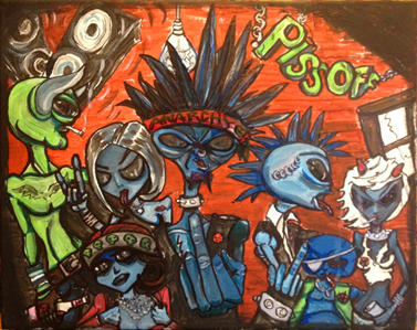 similar alien art tim kelly artist brooklyn nyc art alien with nefarious intent nyc